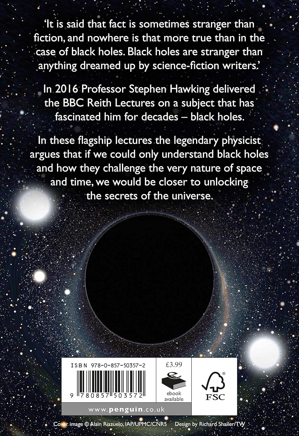 Black Holes (L) : The Reith Lectures