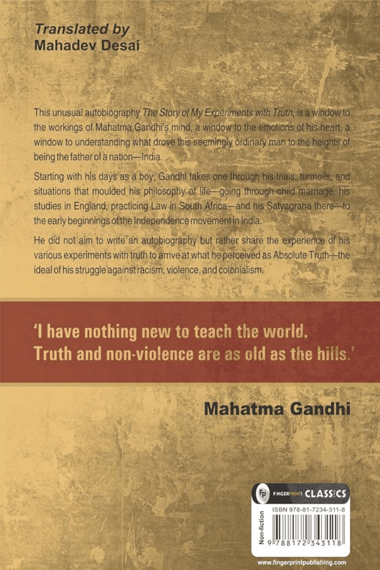 The Story of My Experiments With Truth